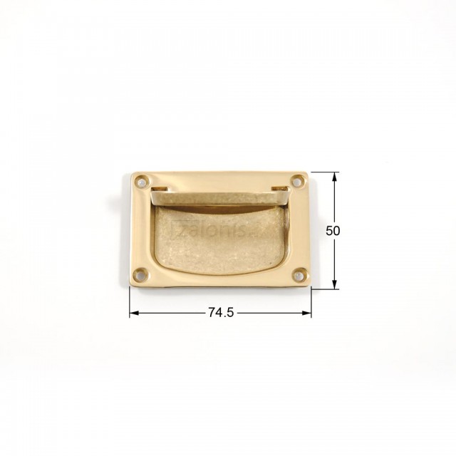 BRASS CHEST HANDLE 50x70 / GOLD PLATED